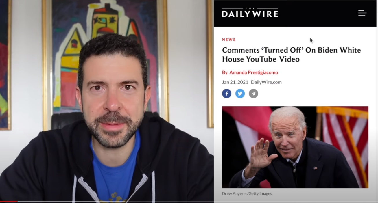 Pretender in Chief: Biden White House, Record High DISLIKES on YouTube Videos. All Comments Now Disabled