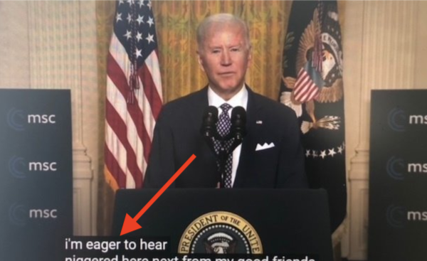 WATCH: Biden Accidentally Utters The “N” Word During Speech, Even Closed Captioning Picks it Up