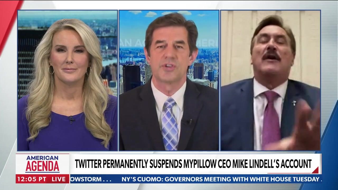 Newsmax anchor leaves interview with My Pillow's Mike Lindell