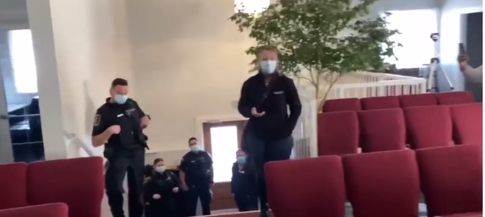Video: Pastor Sends Mask Police Away With Shame!