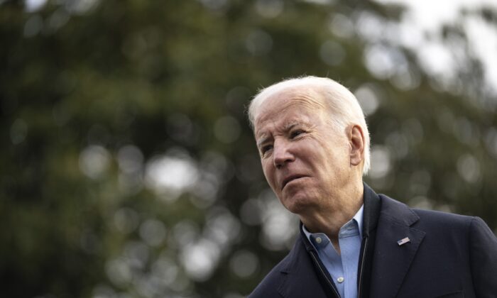 President Joe Biden is seen in Washington on Dec. 15, 2021. (Drew Angerer/Getty Images)